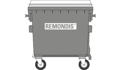 Umleerbehälter auf Rollen